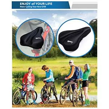 Comfortable WINNINGO Gel Bike Seat Cover for Biking