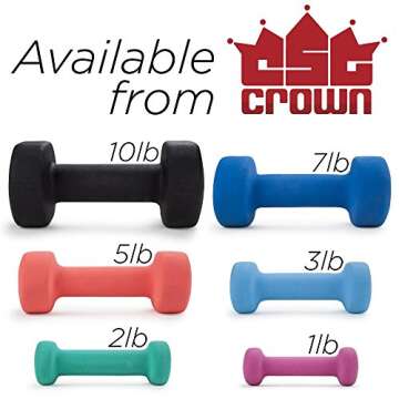 2 lb Neoprene Rubber Coated Dumbbells for All Fitness Levels