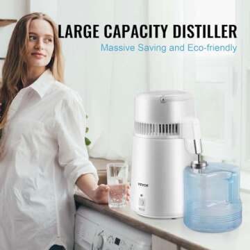 VEVOR Water Distiller 1.1 Gal Pure Water Maker for Home
