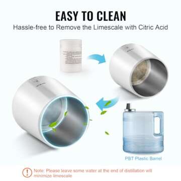 VEVOR Water Distiller 1.1 Gal Pure Water Maker for Home