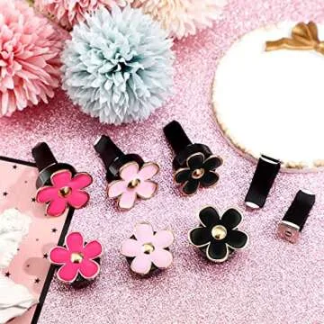 Stylish Daisy Flower Car Air Vent Clips - 6 Pcs Set