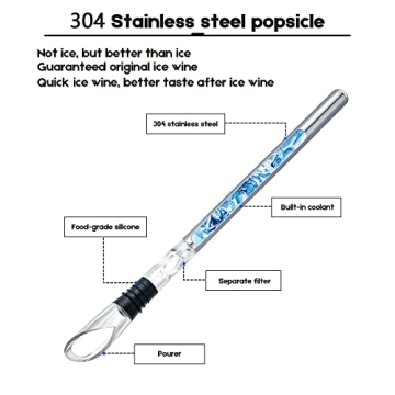 YouYah Wine Chiller Stick - 3-in-1 Rapid Chilling Rod