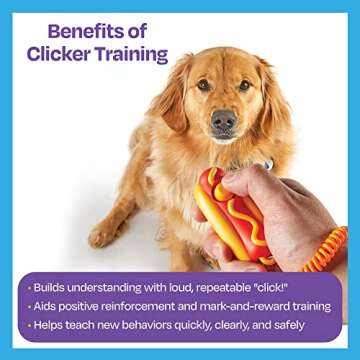 Brightkins Hot Dog Training Clicker - Dog Training Clicker, Dog Training and Behavior Aids, Stocking Stuffers for Dogs