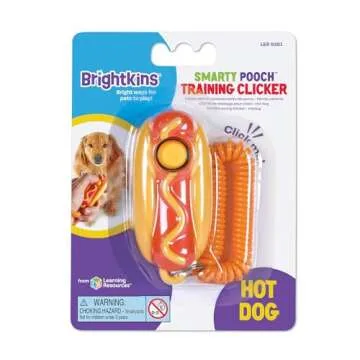 Brightkins Hot Dog Training Clicker - Dog Training Clicker, Dog Training and Behavior Aids, Stocking Stuffers for Dogs