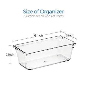 Ravinte 6 Pack Clear Drawer Organizer Set for Easy Organization