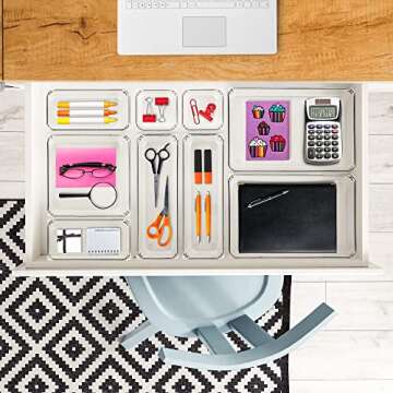Ravinte 6 Pack Clear Drawer Organizer Set for Easy Organization