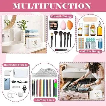 Buy Stylish Personalized Initial Makeup Bag for Teens and Women