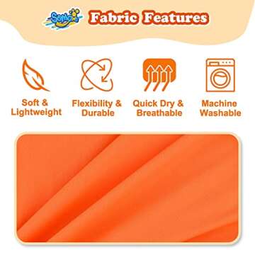 Boys Rash Guard Short Sleeve, Orange UPF 50+ Sun Protection Rashguard Slim Fit Swim Shirt Fishing Surf Quick Dry Cool Beach Clothes for Toddler Youth Kids Size 10-12 Years