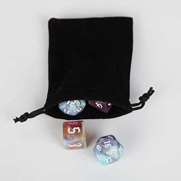 DND Polyhedral Dice Set - Stunning Acrylic Gaming Dice
