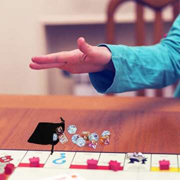 DND Polyhedral Dice Set - Stunning Acrylic Gaming Dice