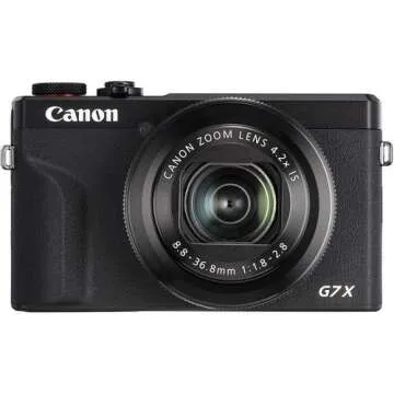 Canon PowerShot G7 X Mark III Camera w/ 1 Inch Sensor & 4k Video - Wi-Fi & Bluetooth Enabled (Black) & LED Video Light, 64GB Transcend Memory Card, Extra Battery + Accessory Bundle