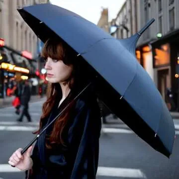 Gothic Black Pagoda Umbrella - Perfect For Rain Or Shine, Ideal For Vampires, Gothic Enthusiasts, And Lovers Of Unique Style