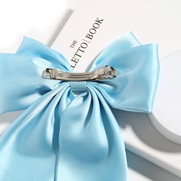 SUSULU Blue Hair Bow Clips for Women Stylish Accessories