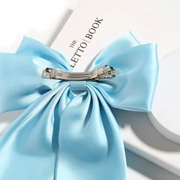SUSULU Blue Hair Bow Clips for Women Stylish Accessories