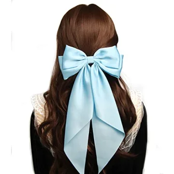 SUSULU Blue Hair Bow Clips for Women Stylish Accessories