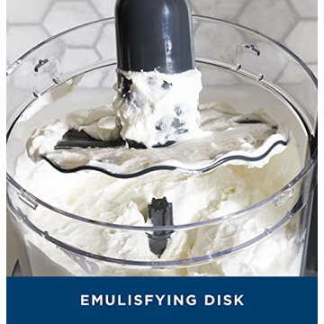 Versatile 12-Cup GE Food Processor with Stainless Steel Accessories