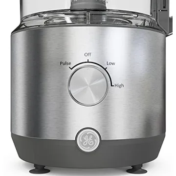 Versatile 12-Cup GE Food Processor with Stainless Steel Accessories