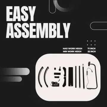 toyshi 26 inch Lash Light, Lamp for Eyelash Extensions, Esthetician Beauty Half Moon Light, Eyelash LED Light, Lash Lighting for Tattoo Beauty Eyelash Tech Esthetician