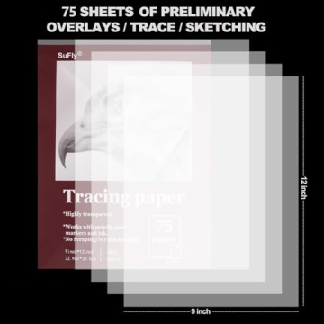 Premium Vellum Tracing Paper Pad 75 Sheets 9X12