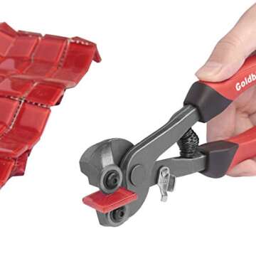 Goldblatt 12 Inch Glass Tile Nippers for Easy Cutting and Shaping