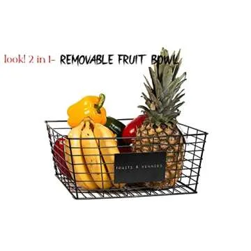 Hanging Fruit Basket Shelves Metal Wire Tier Wall Mounted over the door organizer kitchen produce Bin rack bathroom towel baskets stand storage snack organizer (wall hanging)