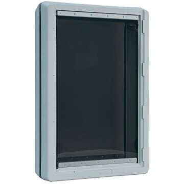 Ideal Pet Products Designer Series Ruff-Weather Pet Door with Telescoping Frame, Super Large, 15" x ...