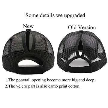 Stylish Womens Trucker Hat for Ponytails and Buns