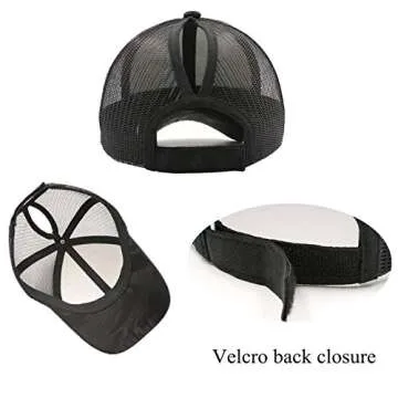 Stylish Womens Trucker Hat for Ponytails and Buns