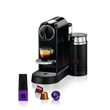 Nespresso CitiZ Coffee and Espresso Machine by De'Longhi with Milk Frother, Black, 9.3 x 14.6 x 10.9 inches