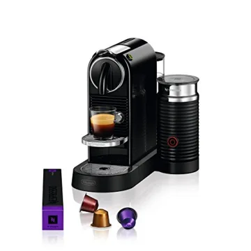 Nespresso CitiZ Coffee and Espresso Machine by De'Longhi with Milk Frother, Black, 9.3 x 14.6 x 10.9 inches