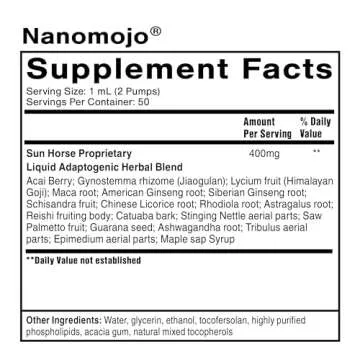 Quicksilver Scientific NanoMojo - Male-Specific Endurance Elixir & Energy Boost Support - 19 Herbs I...