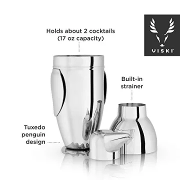 Viski Penguin Cocktail Shaker - Stylish Bar Essential