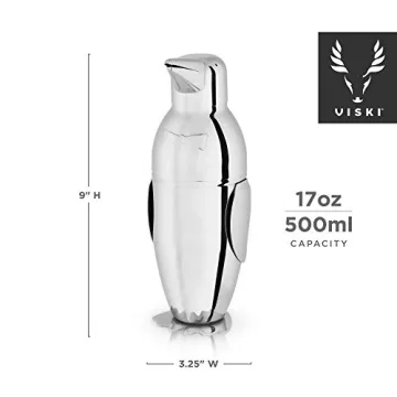 Viski Penguin Cocktail Shaker - Stylish Bar Essential