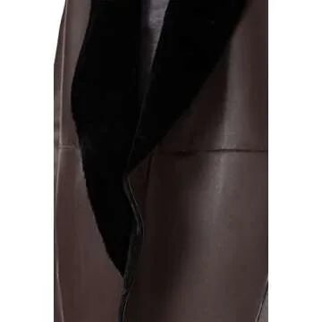 Victor Alfaro Brown Faux Leather Coat for Stylish Women