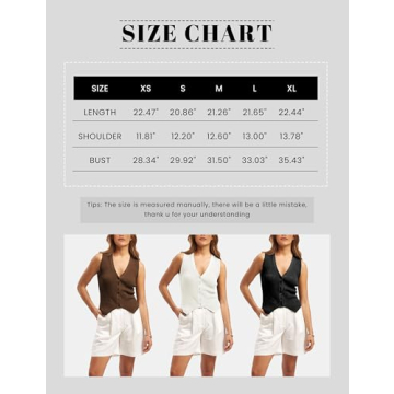 IQSQSQ Women’s Chic V Neck Button Down Sweater Vest