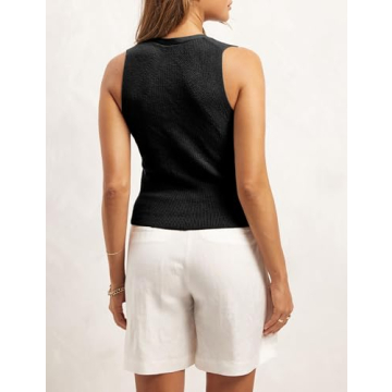 IQSQSQ Women’s Chic V Neck Button Down Sweater Vest