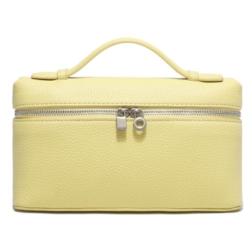 Rejolly Crossbody Bag for Women - Premium Synthetic Leather Top-Handle Pouch (Light Yellow)