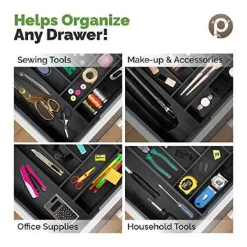 Pristine Bamboo Silverware Tray - Expandable Drawer Organizer