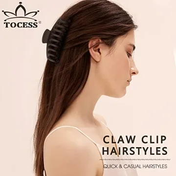 TOCESS Large Hair Claw Clips - Strong Hold & Versatile
