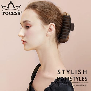 TOCESS Large Hair Claw Clips - Strong Hold & Versatile