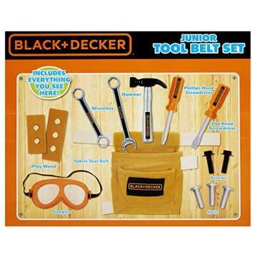 Black & Decker Junior Toy Tool Belt Set for Kids
