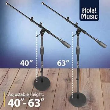 Hola! Music Mic Stand Adjustable for Home or Stage Use