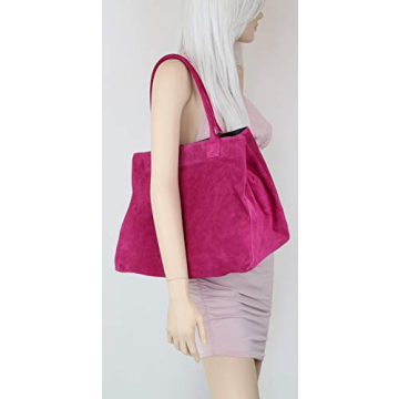 Elegant Expandable Suede Leather Shoulder Bag for Women