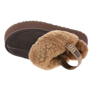 UGG Women's Funkette Slipper, Burnt Cedar, 8