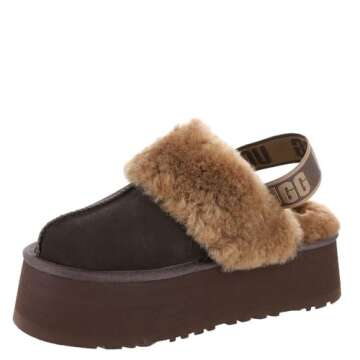 UGG Women's Funkette Slipper, Burnt Cedar, 8
