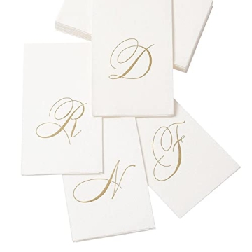 Caspari Monogrammed Guest Towels Pack of 24 Stylish and Elegant