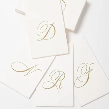 Caspari Monogrammed Guest Towels Pack of 24 Stylish and Elegant