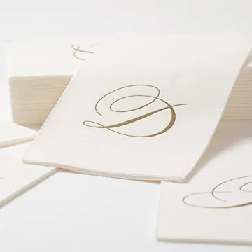 Caspari Monogrammed Guest Towels Pack of 24 Stylish and Elegant