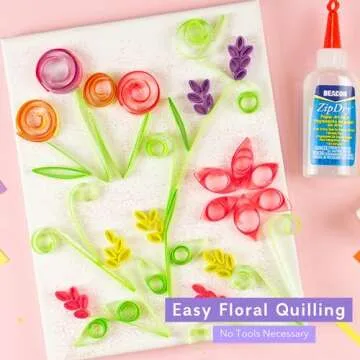 BEACON Zip Dry Fast-Drying Paper Art Glue - Archival Quality, Acid & Lignin Free, Wrinkle-Resistant Adhesive, 2-Ounce