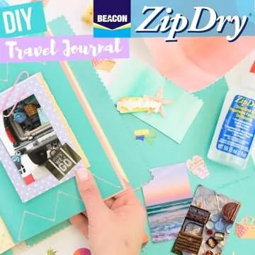 BEACON Zip Dry Fast-Drying Paper Art Glue - Archival Quality, Acid & Lignin Free, Wrinkle-Resistant Adhesive, 2-Ounce